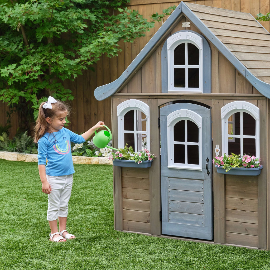 Wooden Outdoor Playhouse with Kitchen B672