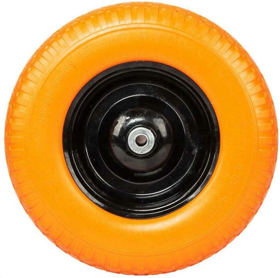 16 Flat Free Solid Foam Wheelbarrow Tire 5/8 Axle G175