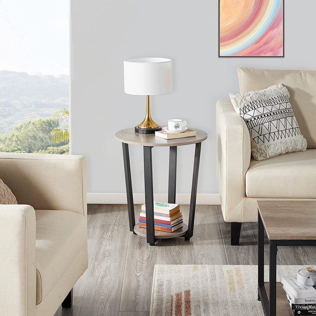 Round 2 Tier Side Table with Storage K1276