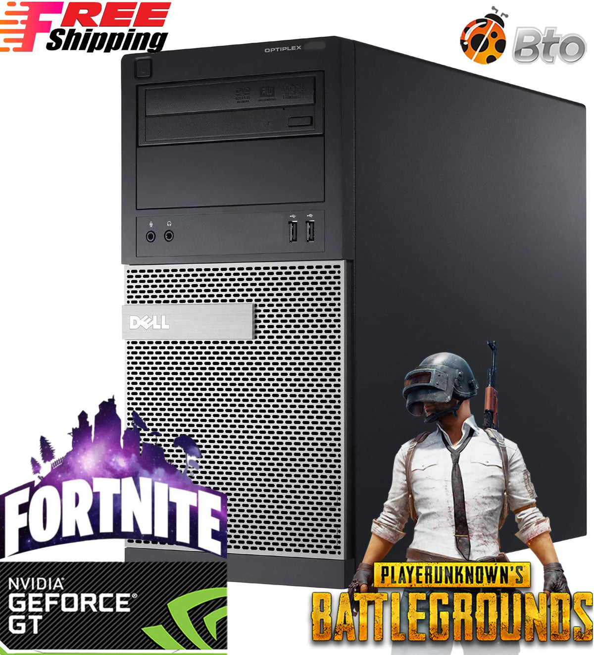 Restored Intel Core i7 16GB Ram 2TB HDD GT 1030 Desktop Computer T8532