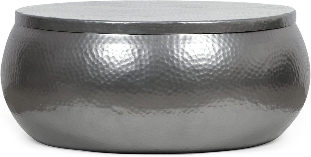 29" Solid Aluminum Round Drum Coffee Table I47720