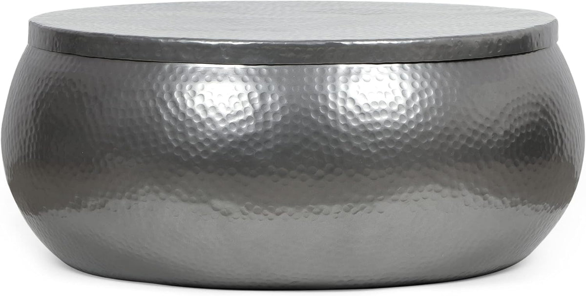 29" Solid Aluminum Round Drum Coffee Table I47720
