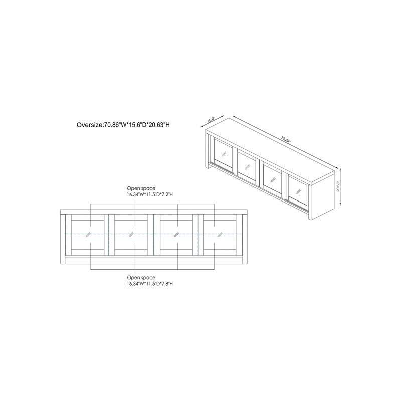 Walnut TV Stand I1109