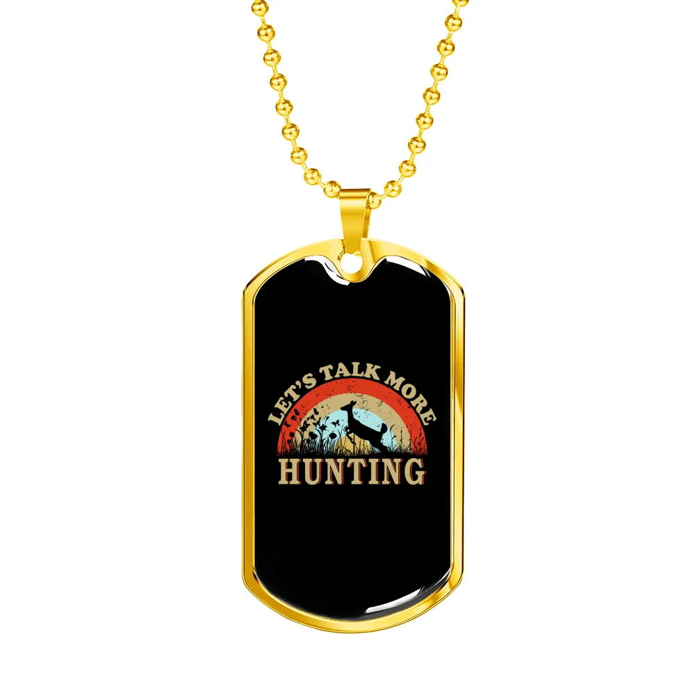 Stainless Steel or 18k Gold Dog Tag Necklace R397