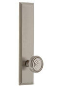Satin Nickel Tall Plate Passage Soleil Knob I898