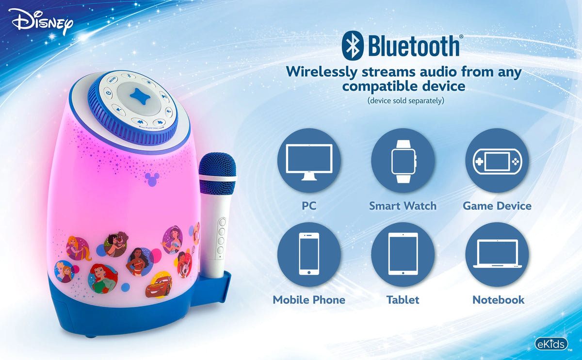 Disney Karaoke Machine with Bluetooth Speaker and Wireless Microphone S144165