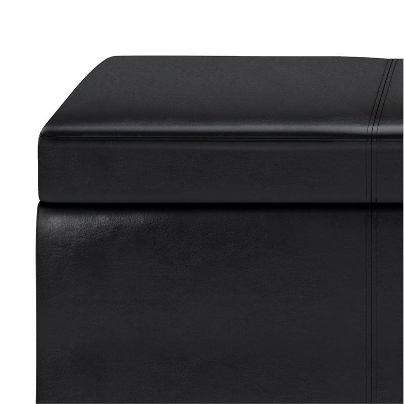 Black Rectangular Lift Top Storage Ottoman J59738