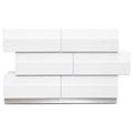 White 6 Drawer Poplar Wood Dresser F174