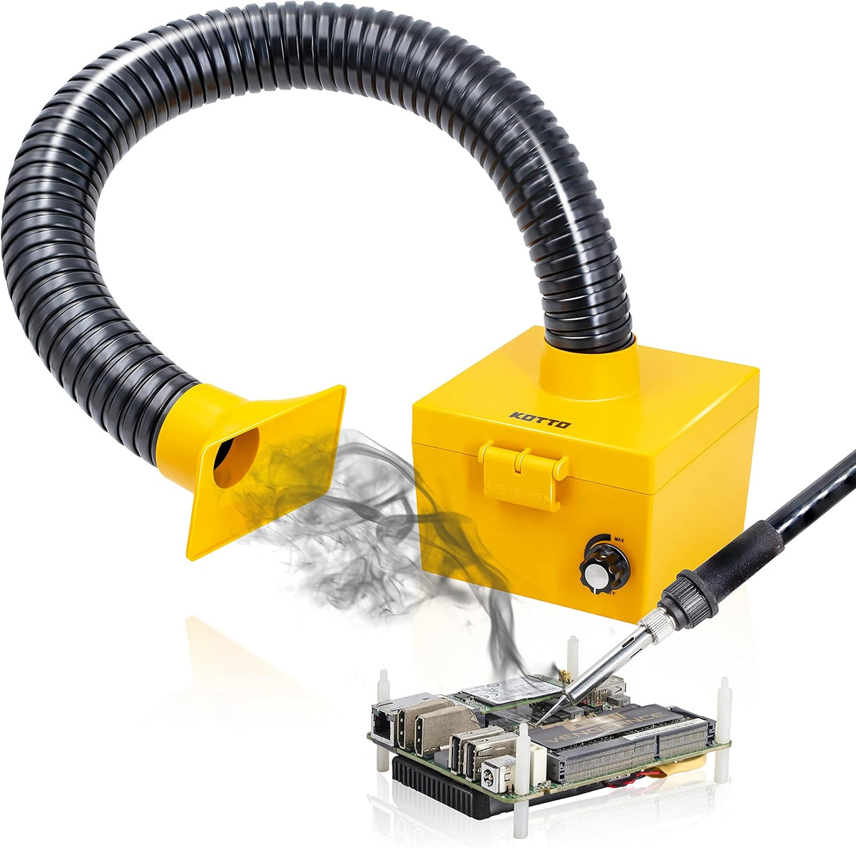 Strong Suction Fume Smoke Absorber for Soldering, Electric Iron Welding, 3d Printing Extractor with Carbon or HEPA Filter Y120726