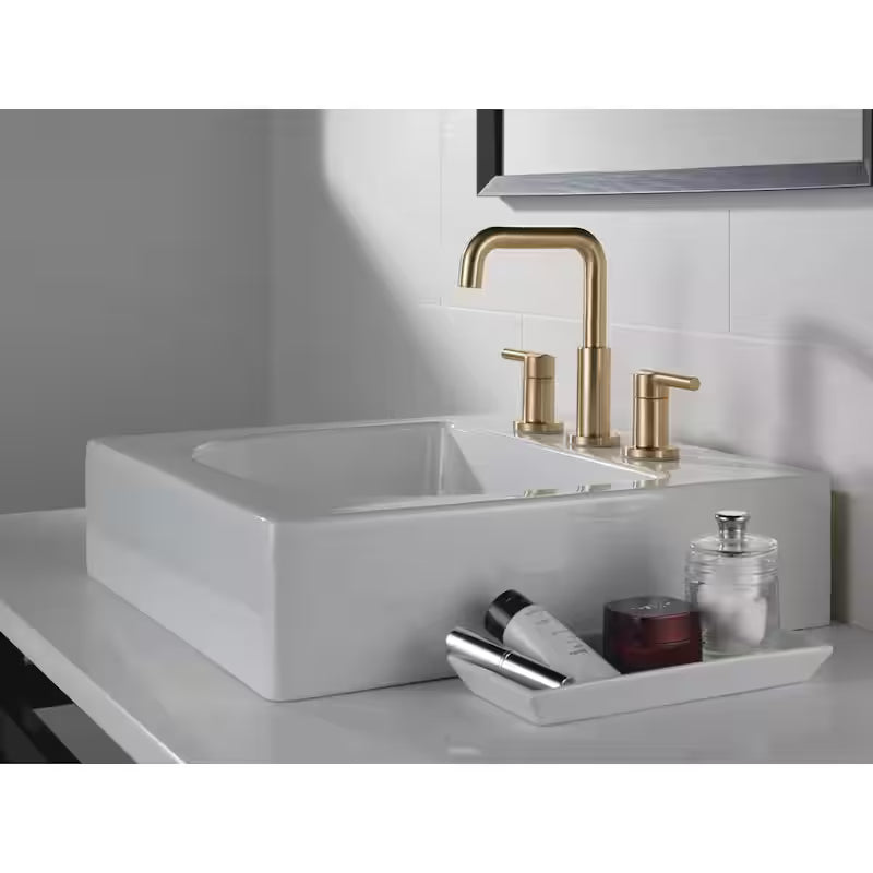 8 in. Widespread Double Handle Bathroom Faucet in Champagne Bronze N7612