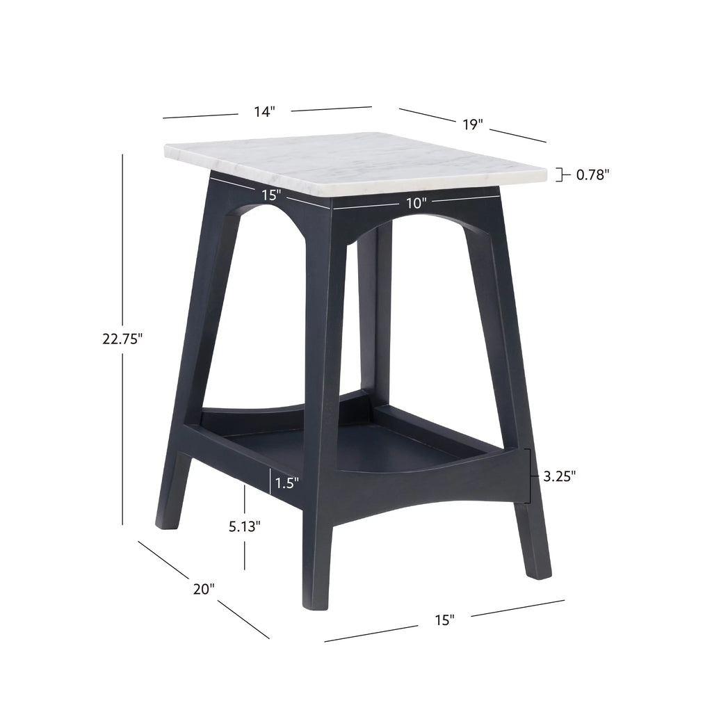 Gray Wash End Table with Shelf U924642