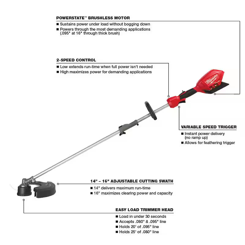 18V Lithium-Ion Cordless Brushless String Trimmer and Blower Combo Kit J86410