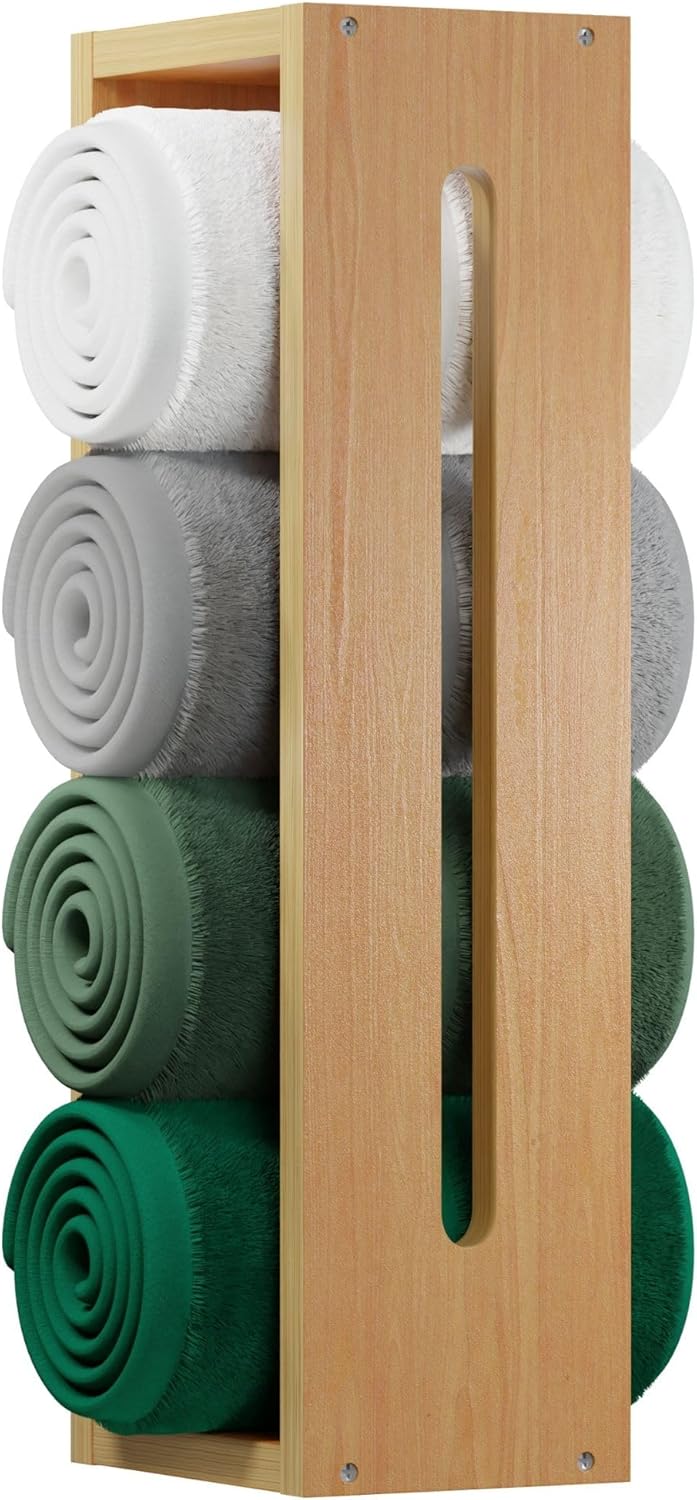 Bamboo Wall Mounted Towel Rack C7946