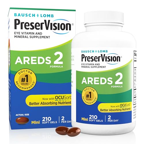 210 Softgels Eye Vitamin & Mineral Supplement with Lutein, Vitamin C, Zeaxanthin, Zinc & Vitamin E E6306