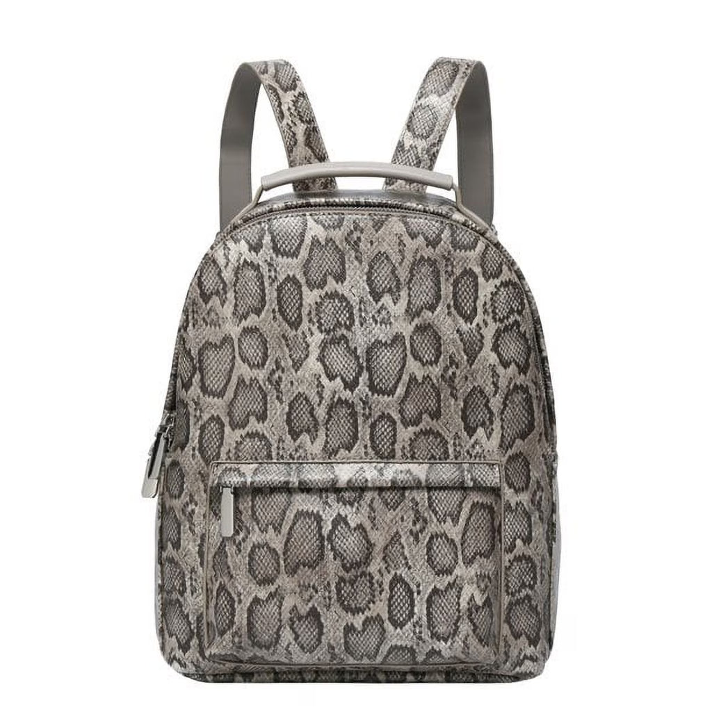 Grey Snake PU Vegan Leather Backpack Bag G382240