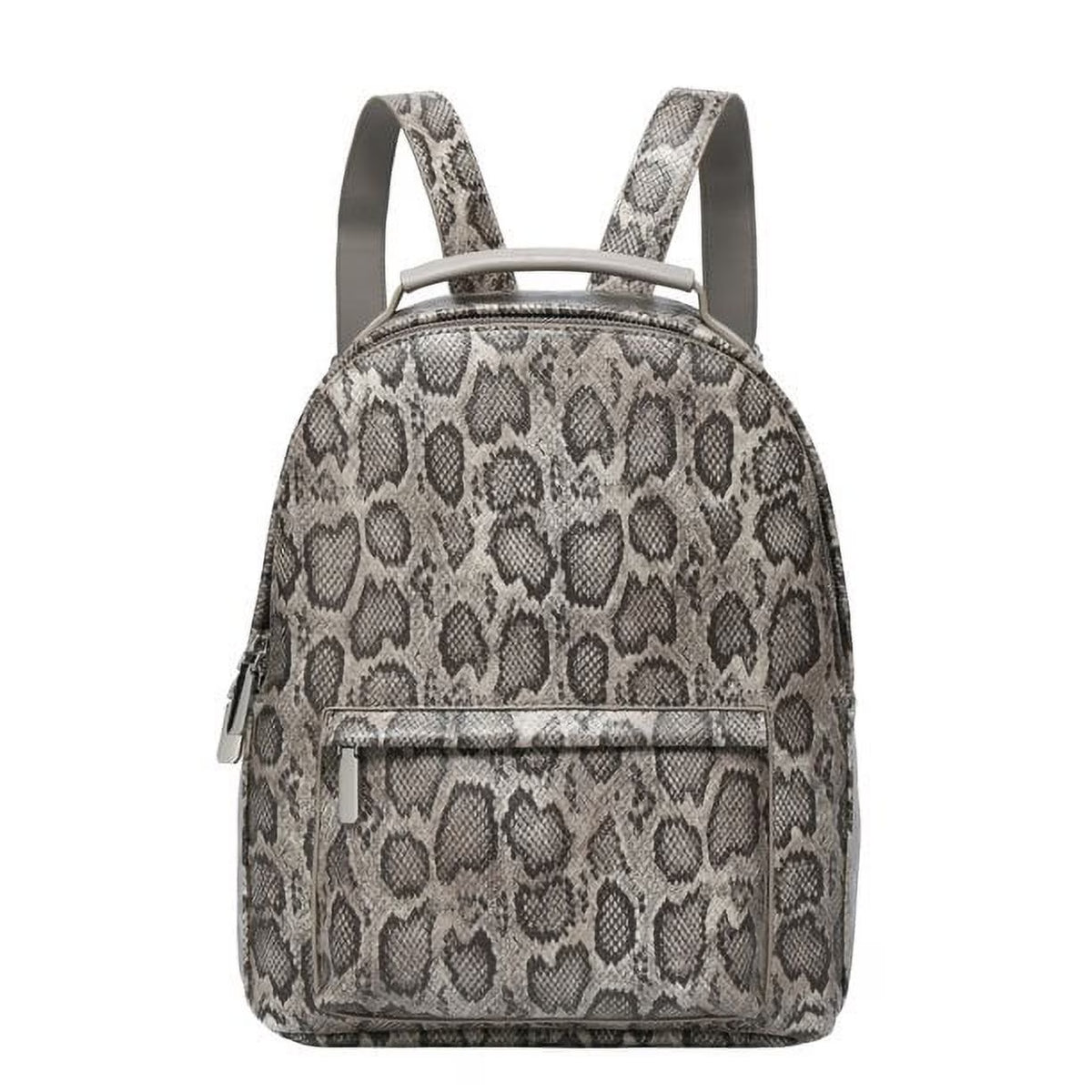 Grey Snake PU Vegan Leather Backpack Bag G382240