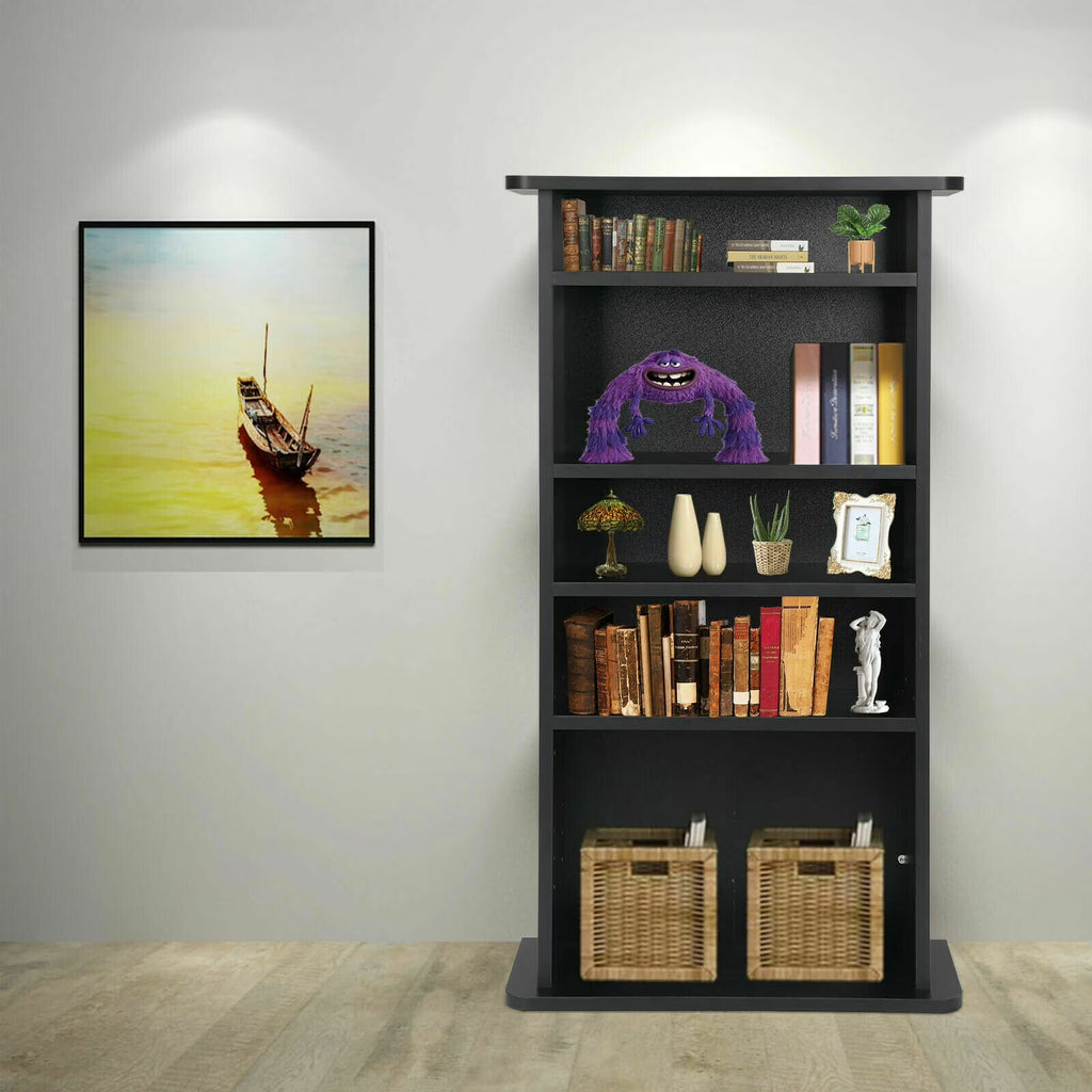 Black Adjustable Multimedia Storage Cabinet J301