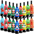 18 Pcs Christmas Knit Bottle Covers Thermocoolers for Cans Soda Beverages R10336