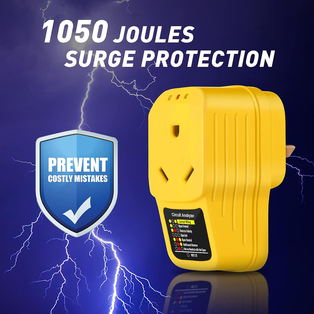 30 Amp RV Surge Protector with Indicator Lights Pack of 2 Y166