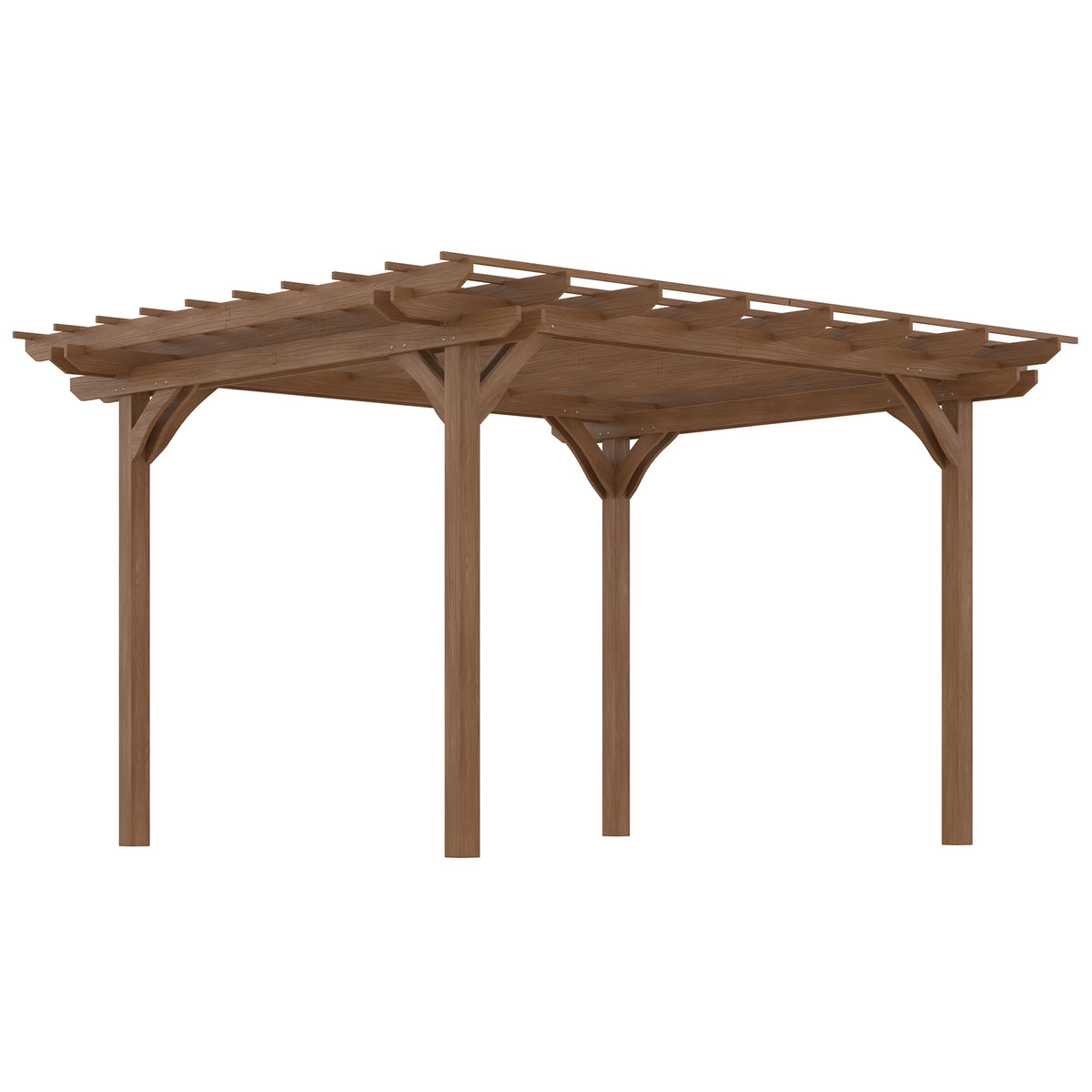 12' x 10' Wooden Pergola Outdoor Gazebo U61437