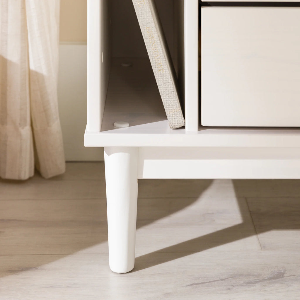 White 2-Drawer Wood Nightstand S290