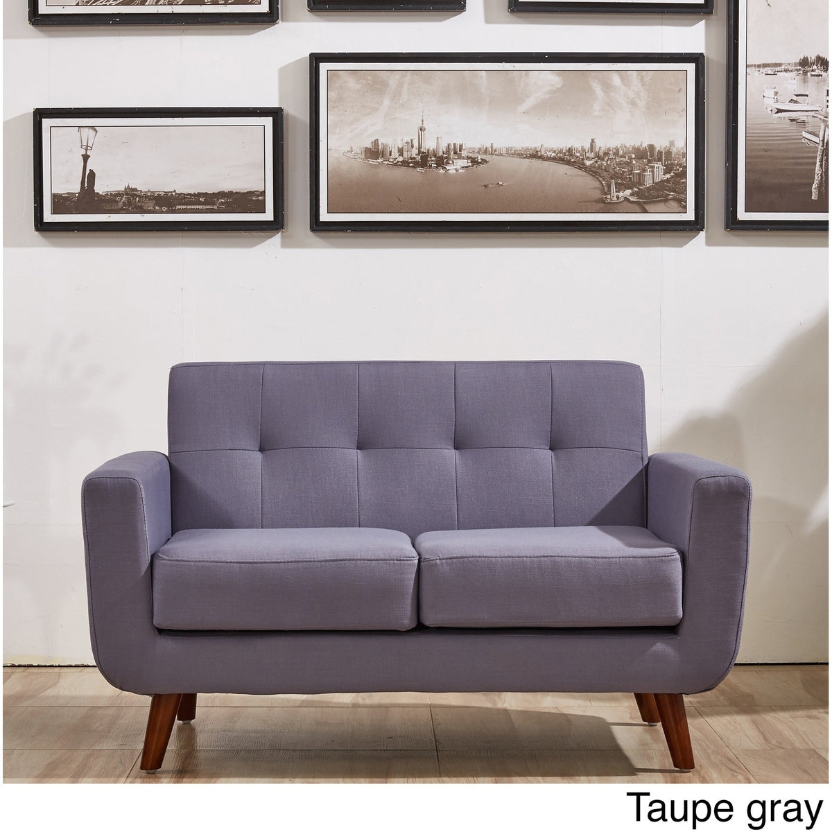 Blue Fabric Loveseat Q5690