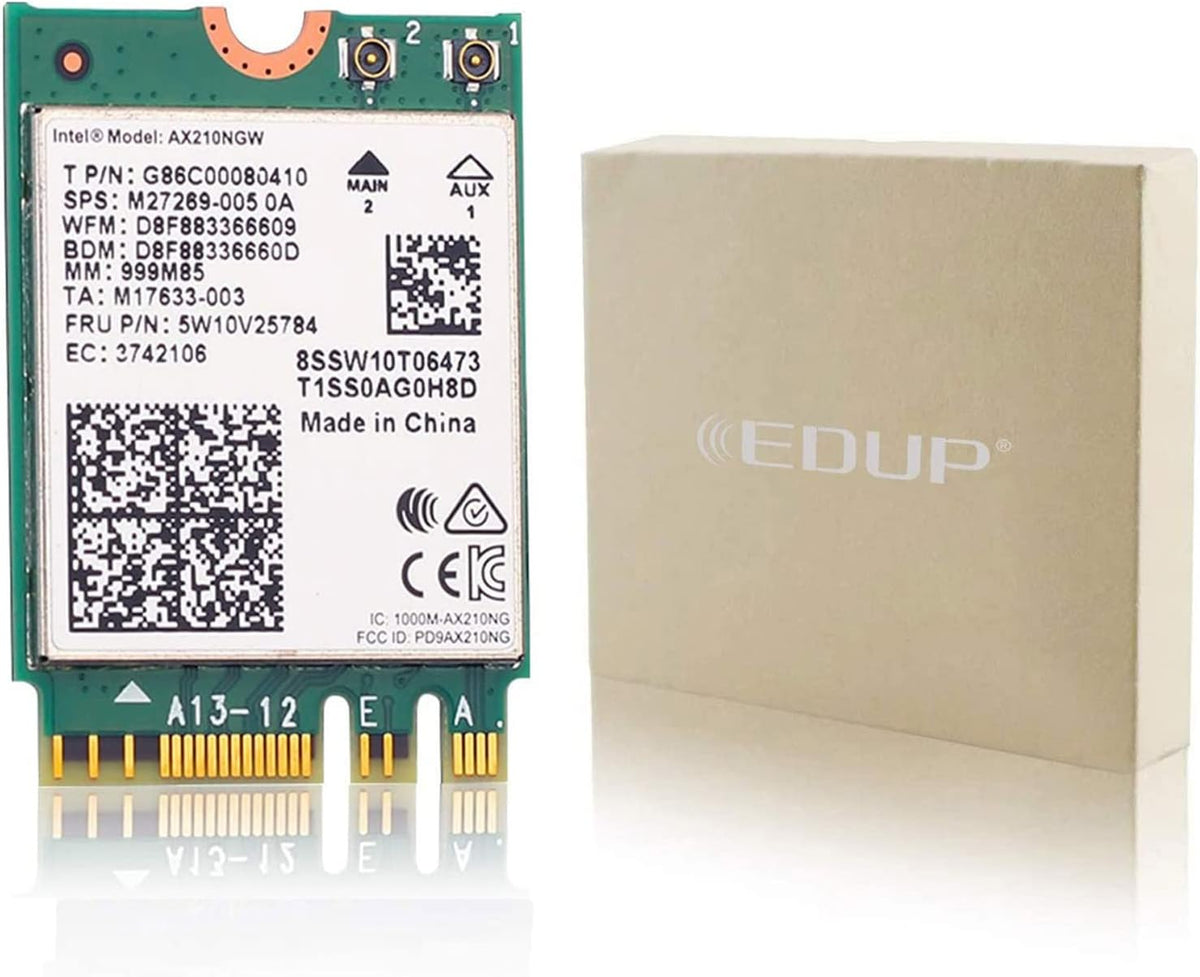 WiFi 6E Card AX210 Bluetooth 5.2 Tri-Band 5400Mbps Wireless Module for Laptop Z8652
