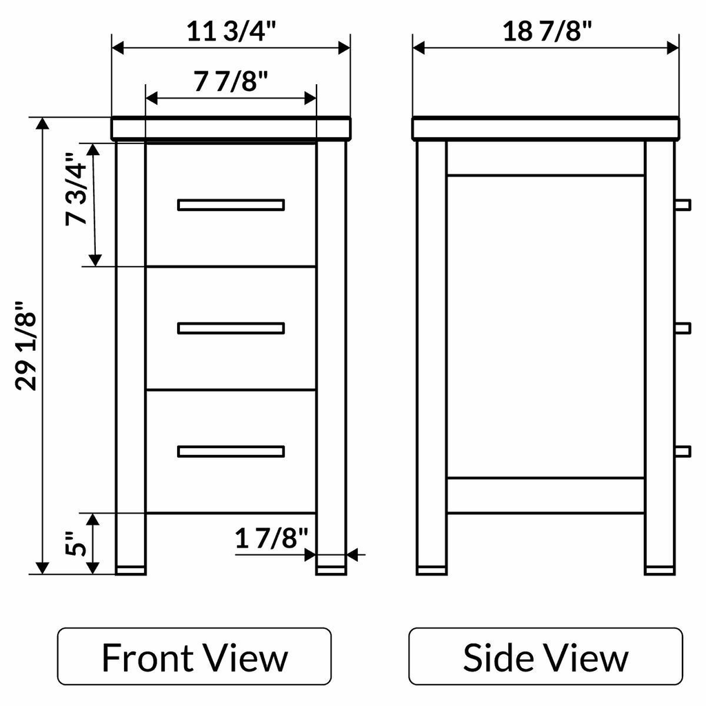 Espresso Vanity Drawer Base L82685