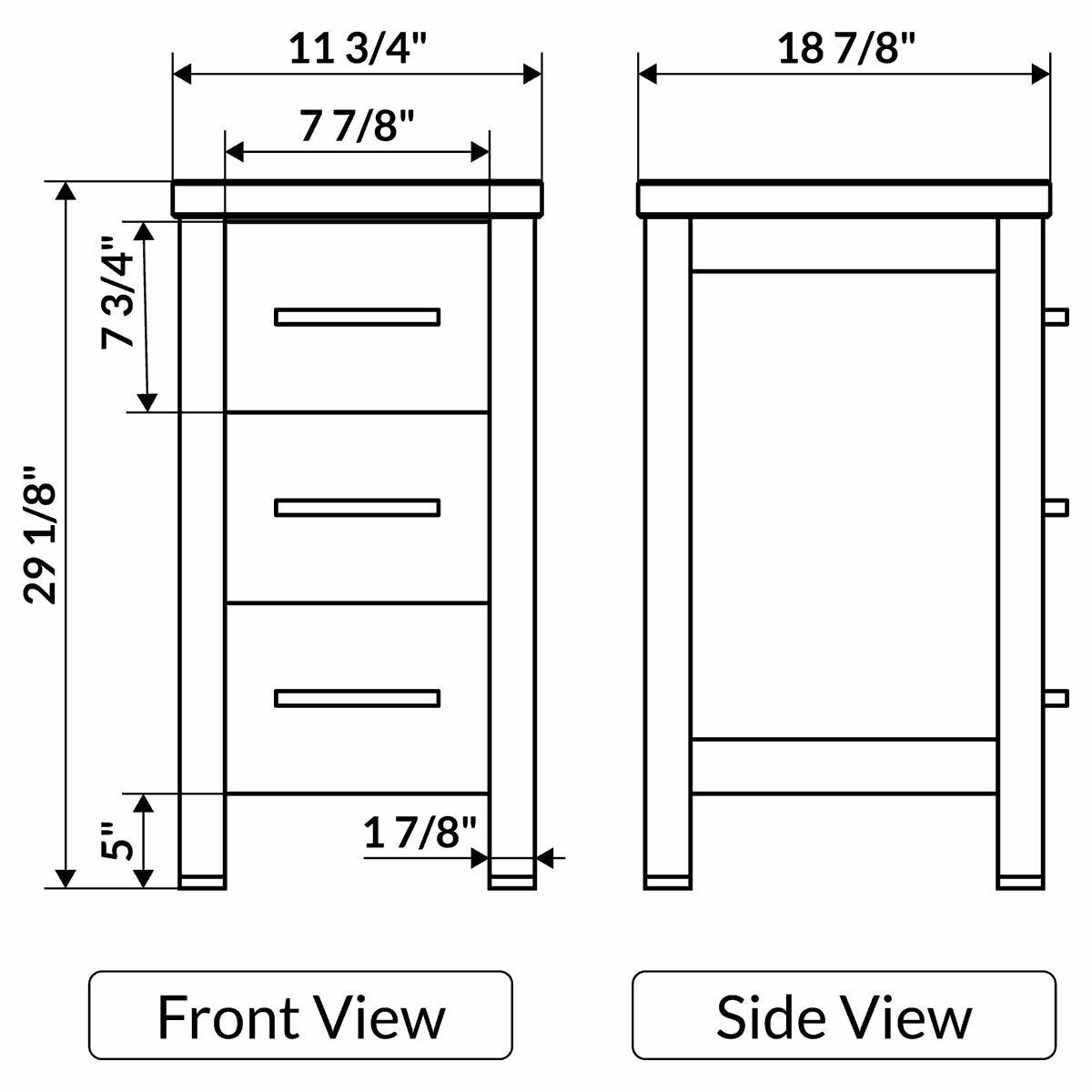 Espresso Vanity Drawer Base L82685