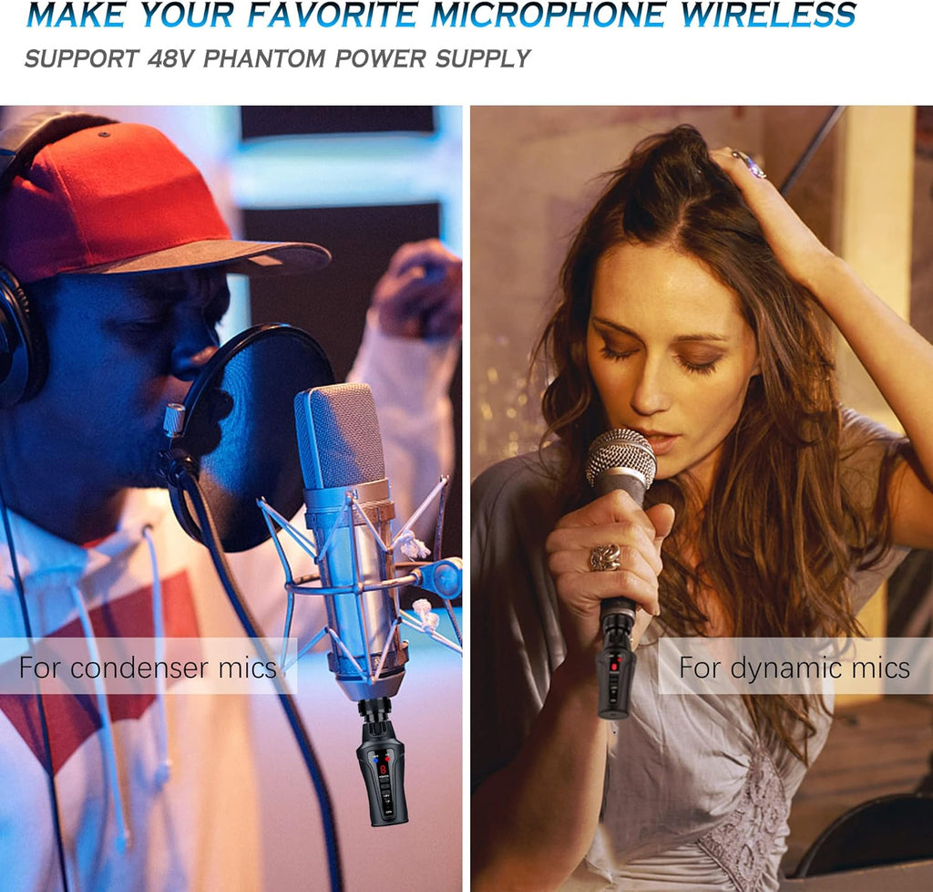 Wireless Microphone System with XLR Transmitter and 6.35mm Receiver R5616