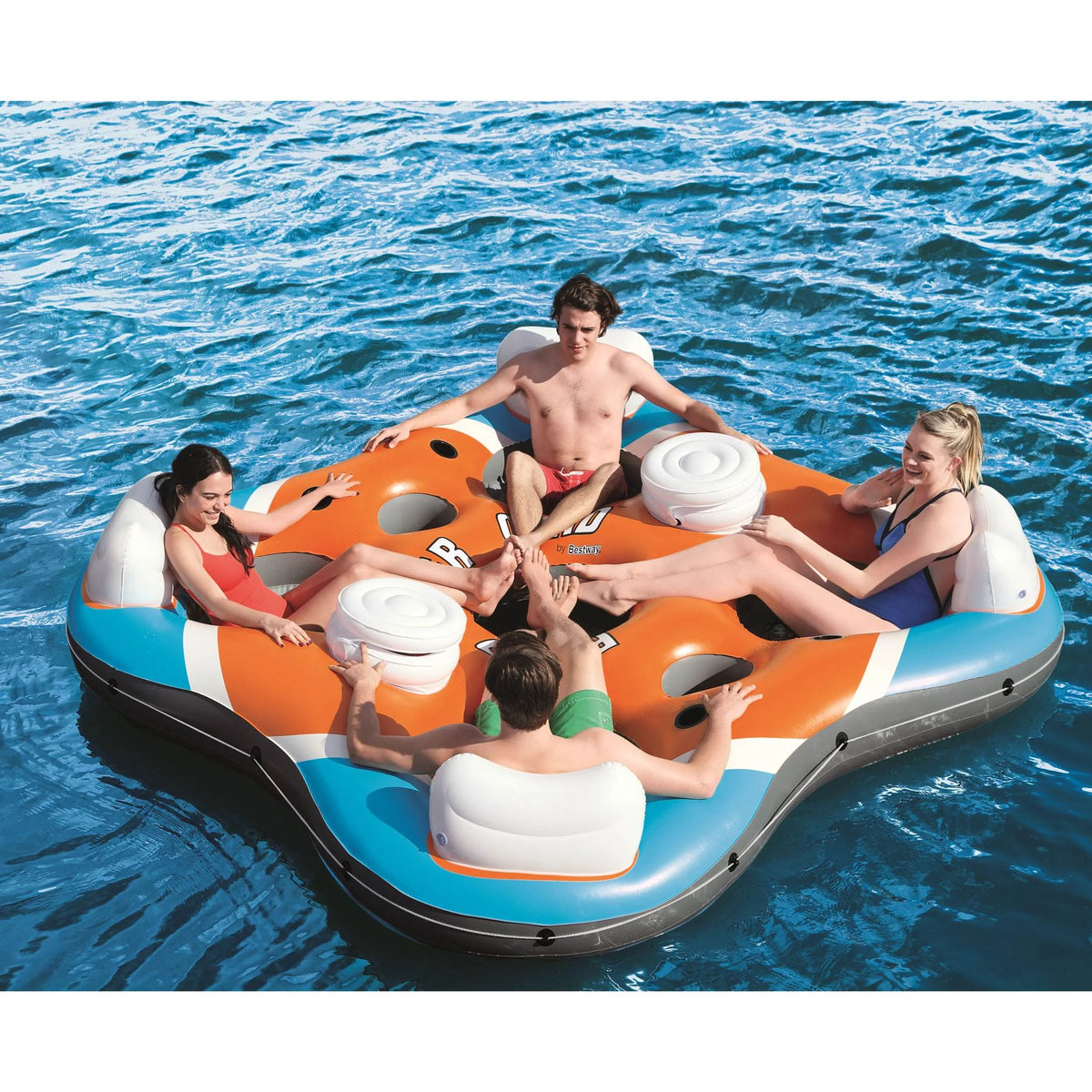 4-Person Floating Island Raft & 2-Person Pool Tube Float C9414