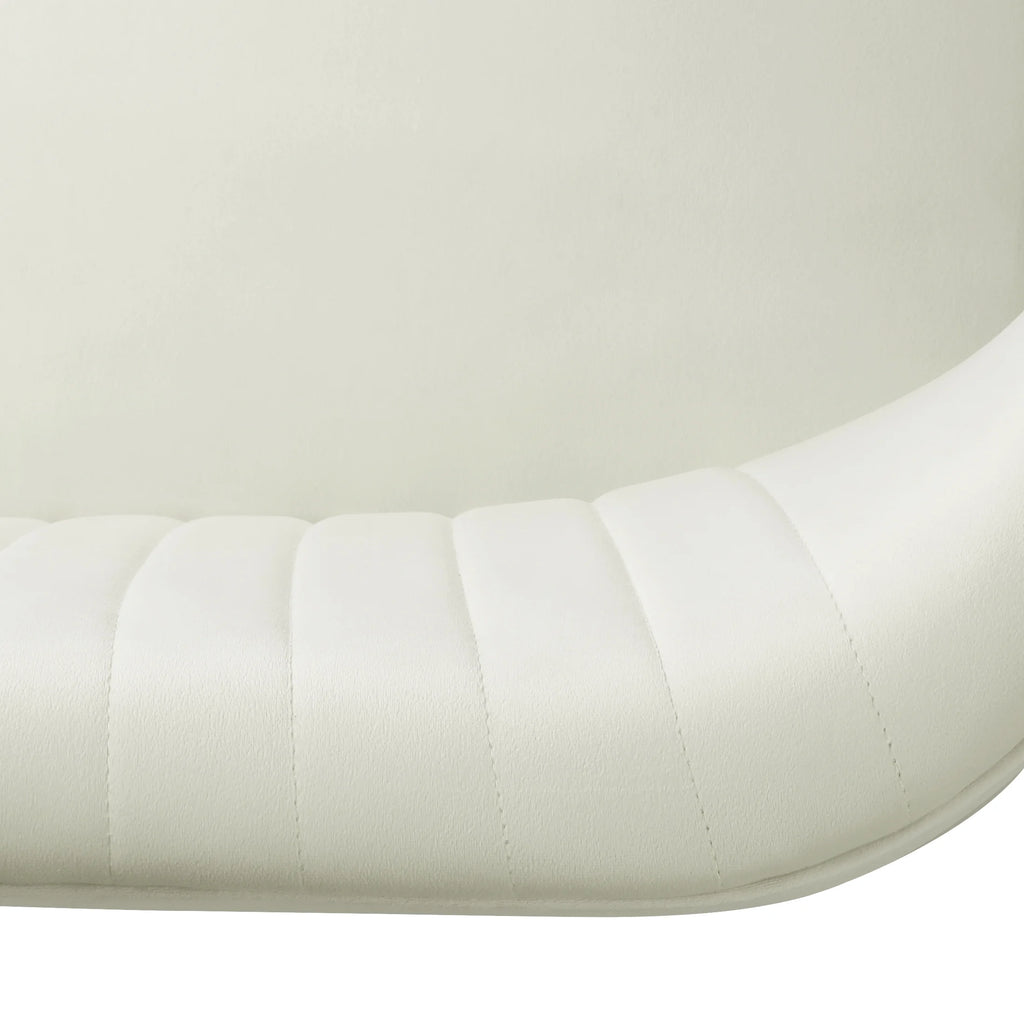 46" Wide Ivory Velvet Upholstered Love Seat Sofa Q2020