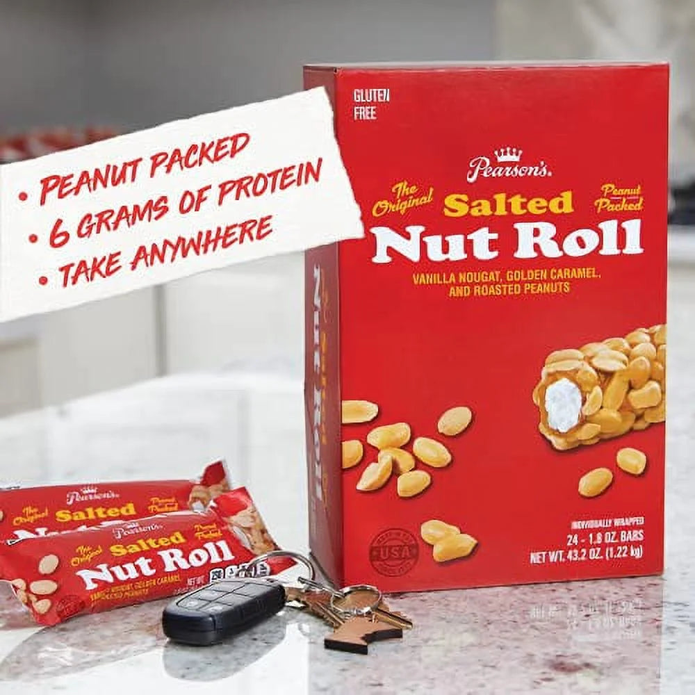 Salted Nut Roll Candy Bars Pack of 24 C852