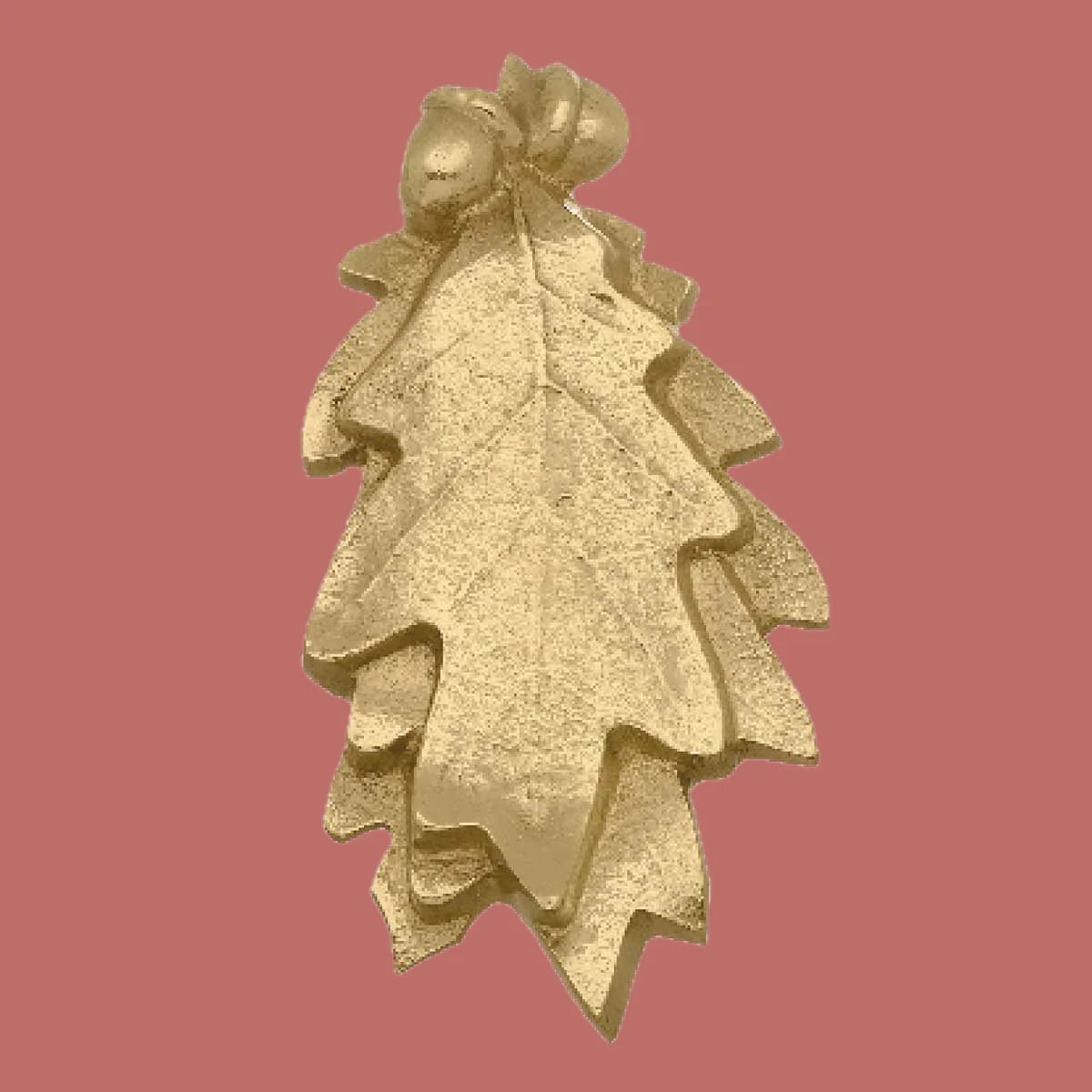 6" Solid Brass Oak Leaf Shaped Door Knocker R450