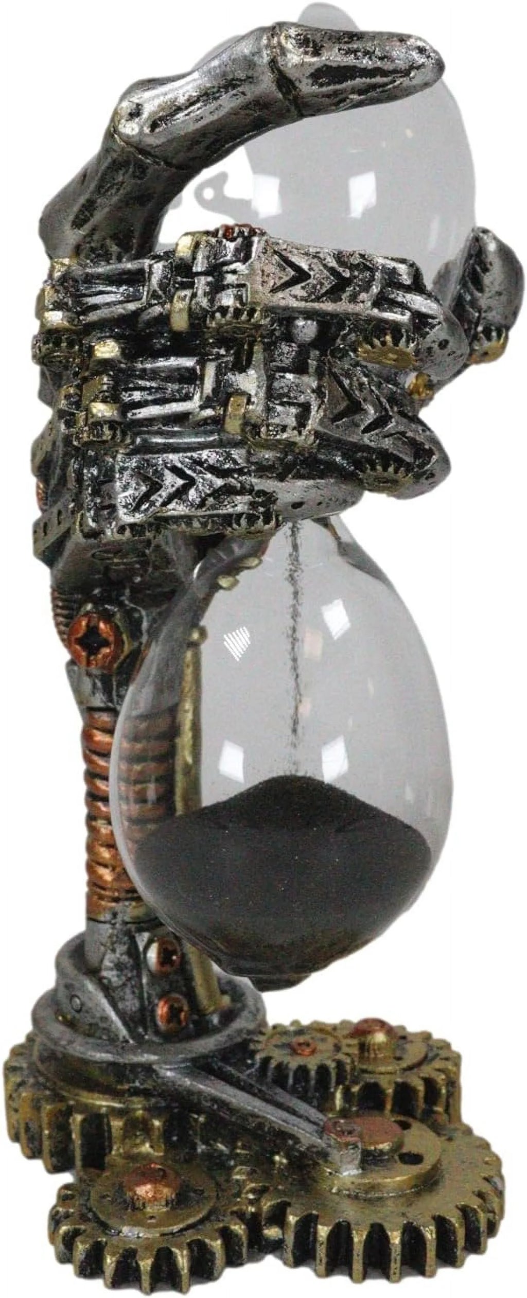 Steampunk Sand Timer with Black Sands Figurine Accent Decor Z7720