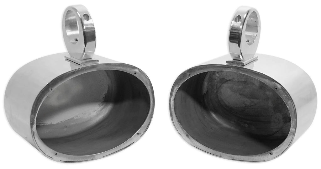 Polished Silver Aluminum Wakeboard Tower Speaker Enclosures S782397
