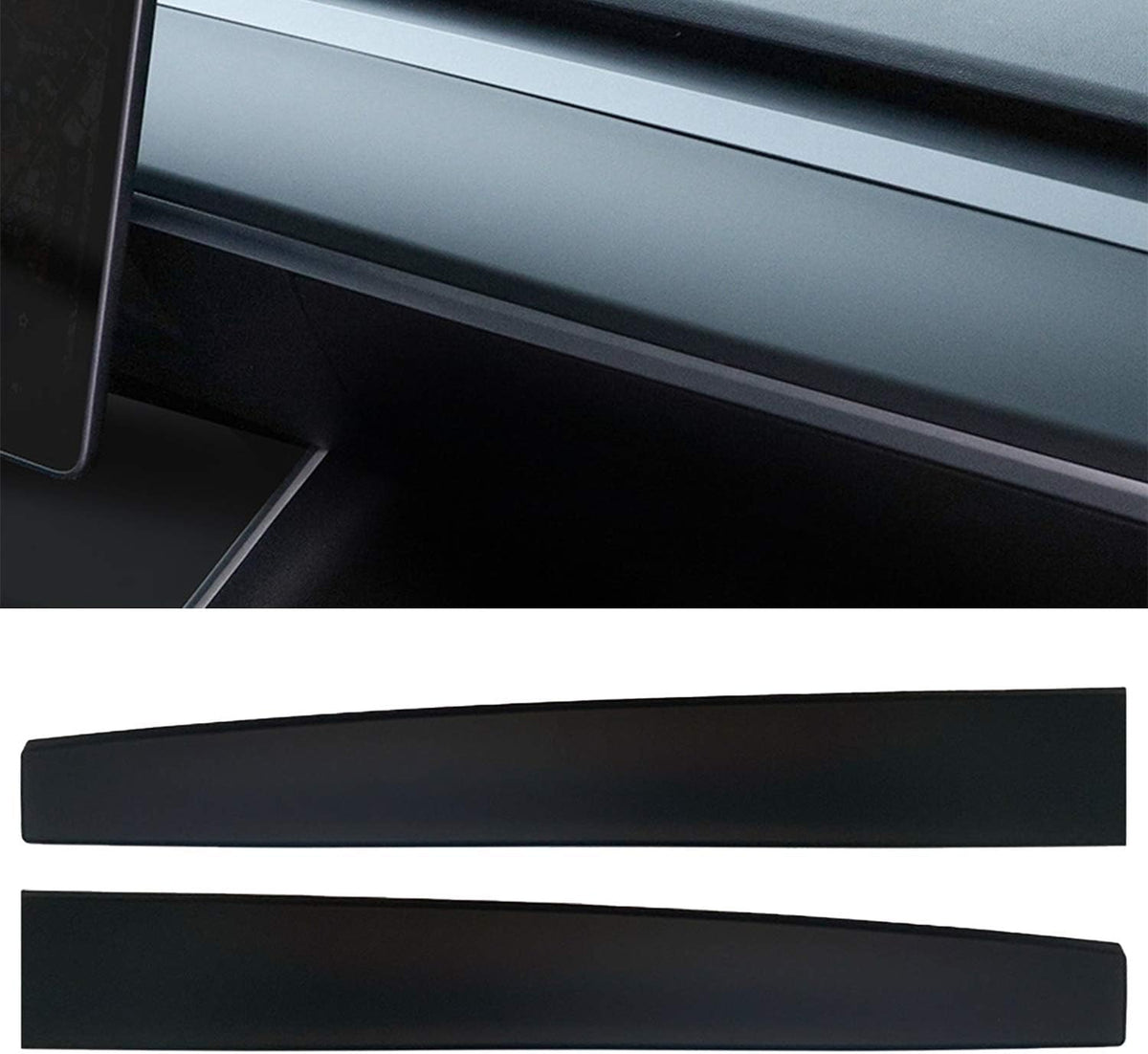 Matte Carbon Fiber ABS Dashboard Wrap Kit Cover Cap Pack of 2 A47979