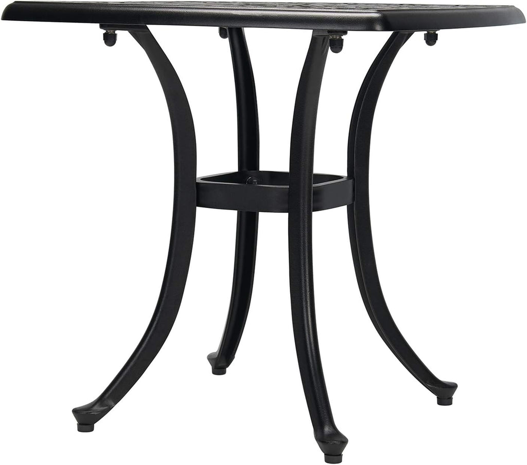 3-Piece Cast Aluminum Patio Bistro Set Black W646981