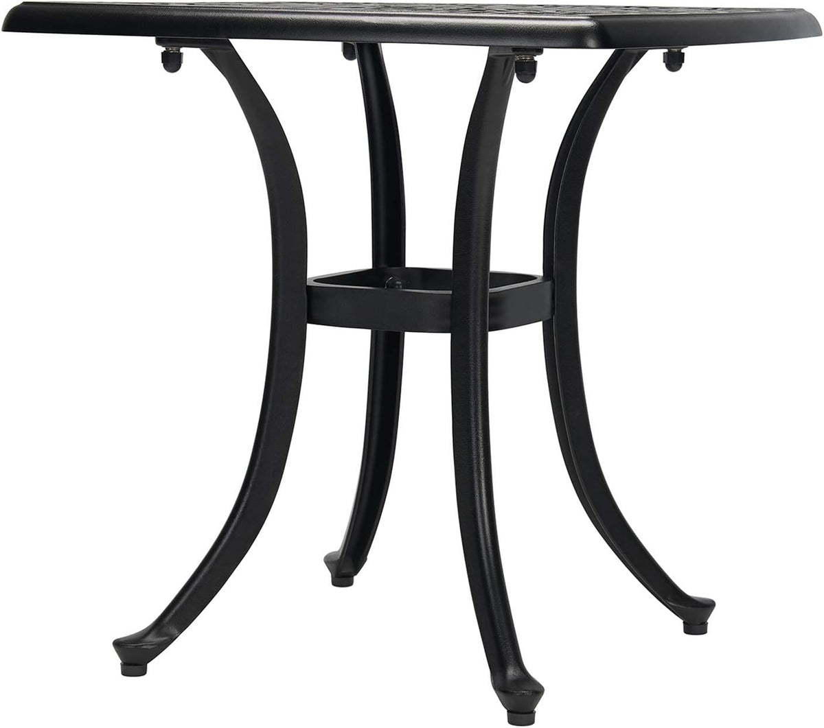 3-Piece Cast Aluminum Patio Bistro Set Black W646981