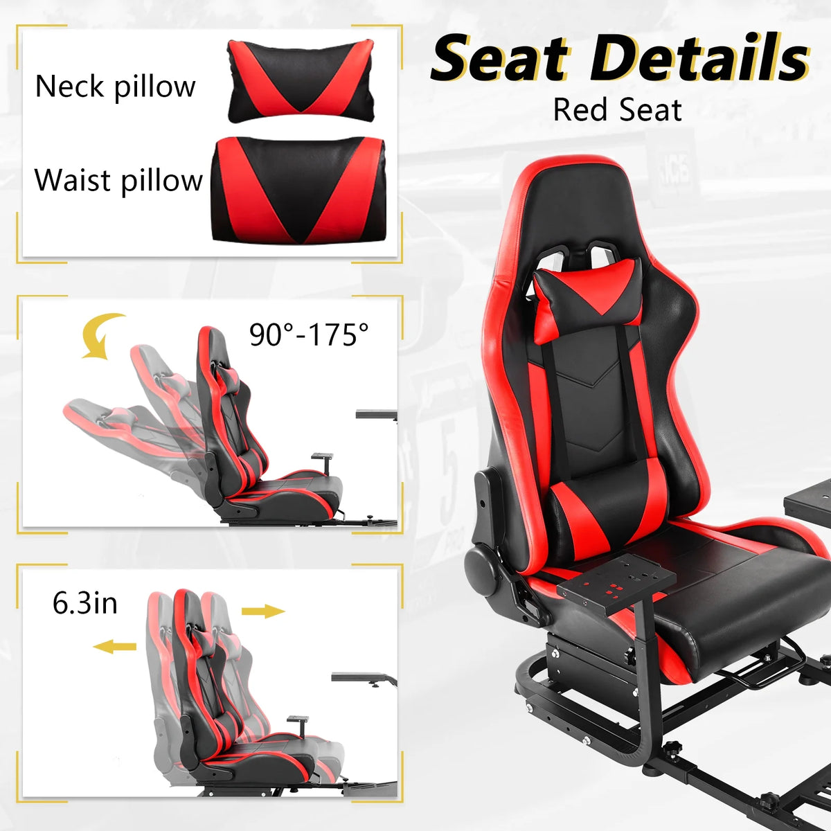 Racing Simulator Cockpit with Gaming Chair O204