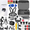 Compact Waterproof Action Camera with 4K, 12MP Photos, Stabilization, 128GB Card, Card Reader, 50 Piece Accessory Kit M951625