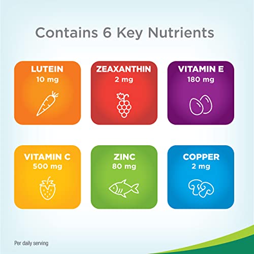 210 Softgels Eye Vitamin & Mineral Supplement with Lutein, Vitamin C, Zeaxanthin, Zinc & Vitamin E E6306