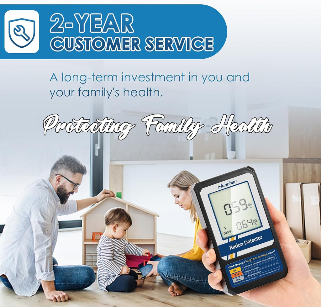 Portable Radon Detector, Battery-Powered N520