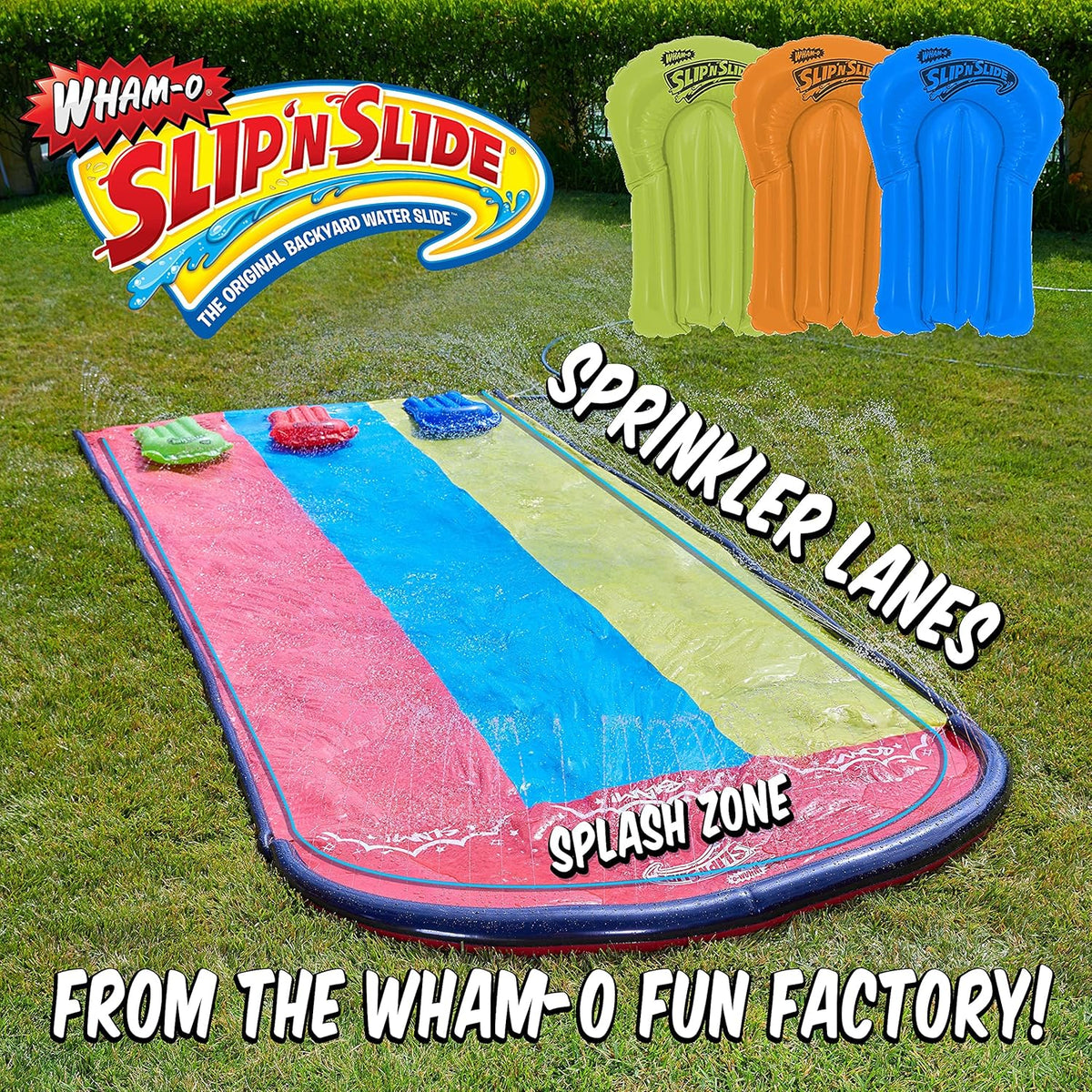 Triple Slip and Slide with 3 Bodyboards Water Slide M61697