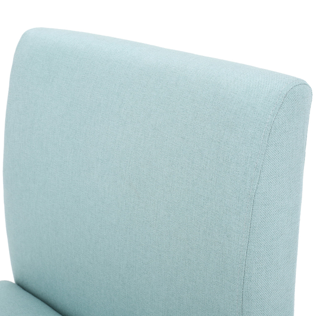 Light Blue Fabric Slipper Chair C2414
