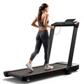 3 in 1 Folding Treadmill, 2.5HP Low-Noise Walking Pad, Black L116