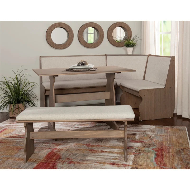 Brown Wood Corner Dining Set N92595