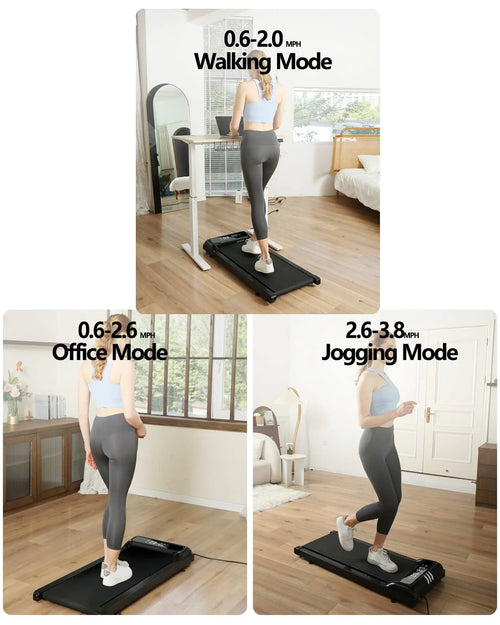 2 in 1 Under Desk Treadmill, 2.5HP Quiet Portable Treadmill, Black H1690