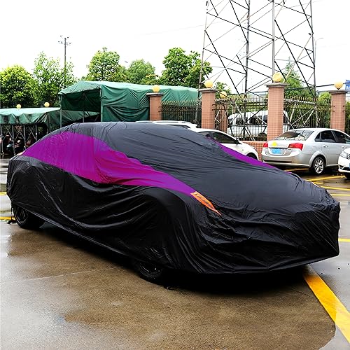 Waterproof All Weather Snowproof UV Protection Windproof Outdoor Full Car Cover, Universal Fit for Sedan, Blue M8667