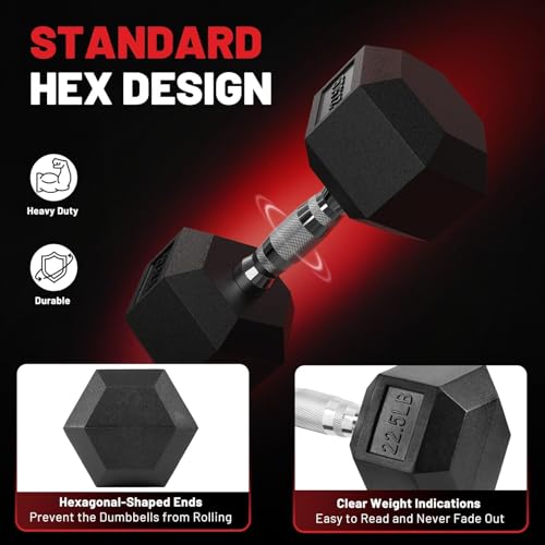 2.5-125lb Rubber Encased Dumbbell Set R191836